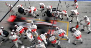 F1 Pit Stop Teamwork